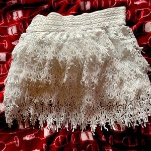 cottage core white skirt